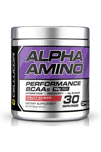 Cellucor C4 Alpha Amino BCAA Powder, Post Workout Recovery with Electrolytes, Fruit Punch – 30 Servings