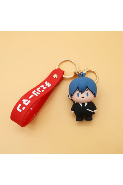 FG KONNİCHİWA Cute Anime Chaw San Man Pochita Power Denji Makima Keychain Doll Car and Bag Ornament