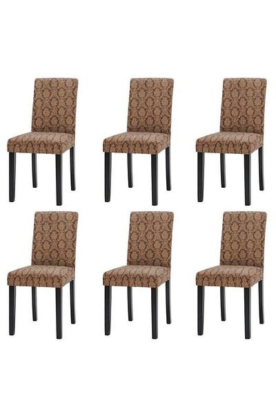 BOSTAN Jacquard Chair Cover Shawl Pattern High Flexible Chair Cover (6 Pieces)