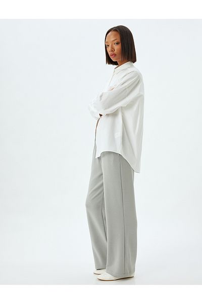 Koton Gray Women's Wide Leg Sweatpants