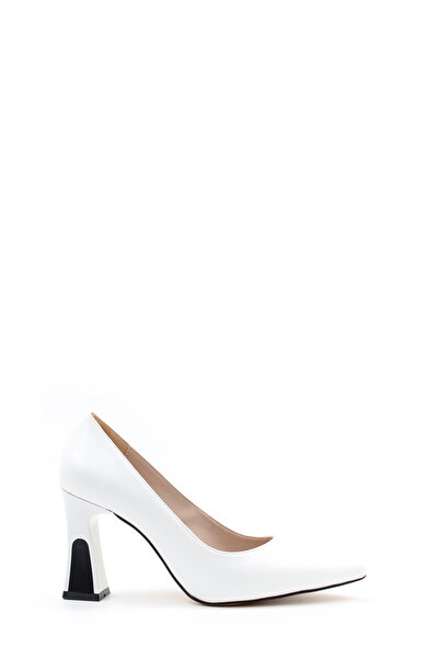 Ayakkabıhane White Neolite Sole Women's Thin Heeled Shoes Ah1E79226131015