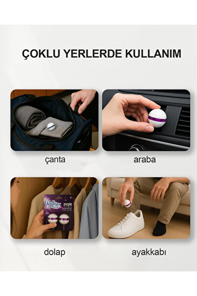 Wellnax breeze refresh Çok Amaçlı Koku Topu 2'li - BALANCE - Ayakkabı, Çanta, Valiz ve Daha Fazlası - Kötü Koku Önleyici