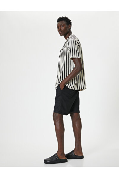 Koton شورت برمودا رجالي أسود