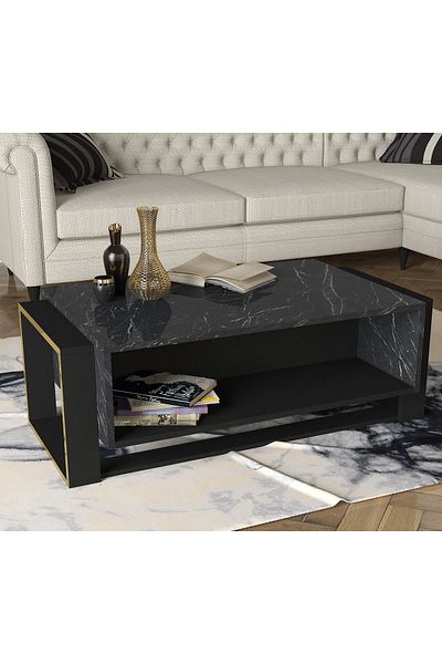 UnicUtil Masa de cafea Luxury Editon, 106 x 60 x 41 cm, Negru