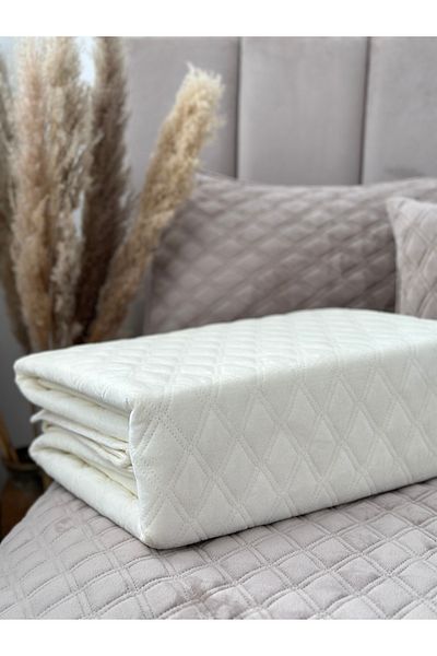 OEM 3-piece bed set, Duvet cover 200x240, Pillowcase 50x70 (2 pieces), Vestoctava, Velour knit, Ivory