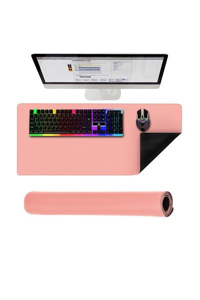 Izoxis Anti-Slip Mouse and Keyboard Pad 90 x 45 Pink