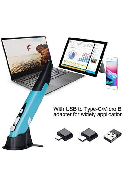Generic Lychee Wireless Optical Pocket Pen Mouse, 2.4GHZ USB Wireless Optical Pen Mouse 800/1200/1600 DPI Ad