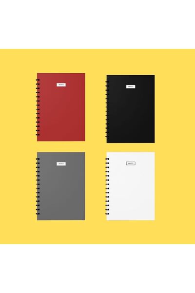 edinotes 4-Piece A4 School Notebook - 2 Checkered and 2 Lined