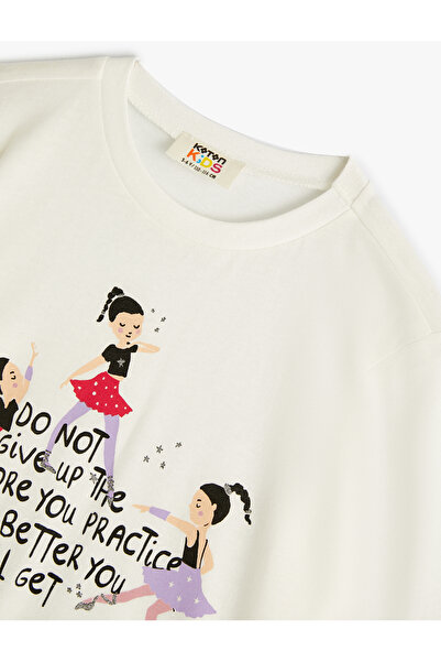 Koton Beige Girl's Long Sleeve T-Shirt