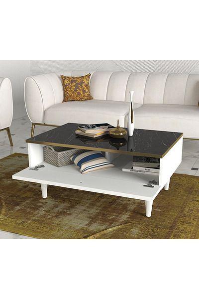 UnicUtil Luxury Editon coffee table, 90 x 60 x 42 cm, Black-White