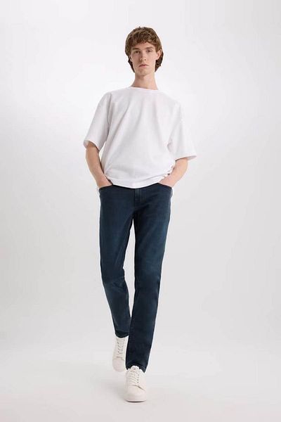 DeFacto Pedro Slim Fit Navy Blue Men's Jeans R8791AZ/NM83