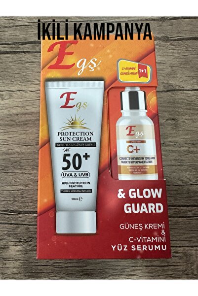 Egş DERMA delete Egş GÜNEŞ KREMİ + C VİTAMİNLİ SERUM %4 HEDİYE