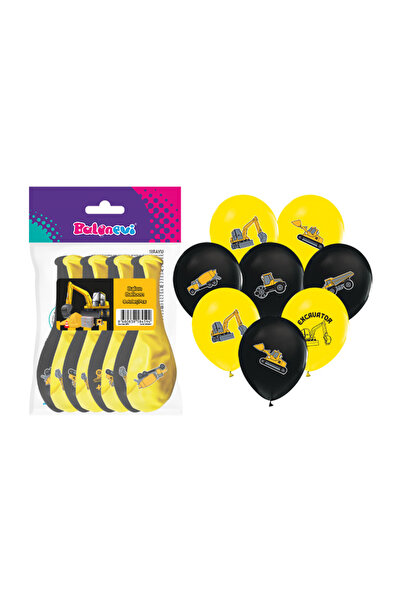 kidspartim بالونات لاتكس بطابع البناء 8 قطع