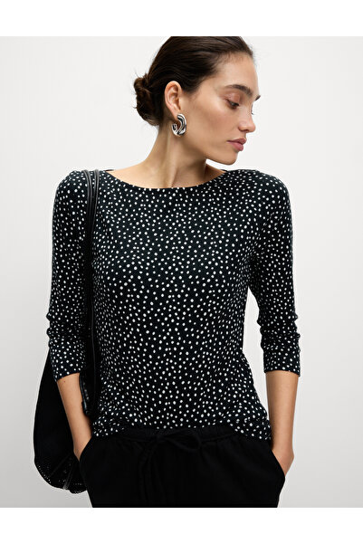 Marks & Spencer Saf Pamuklu Desenli Slim Fit T-Shirt