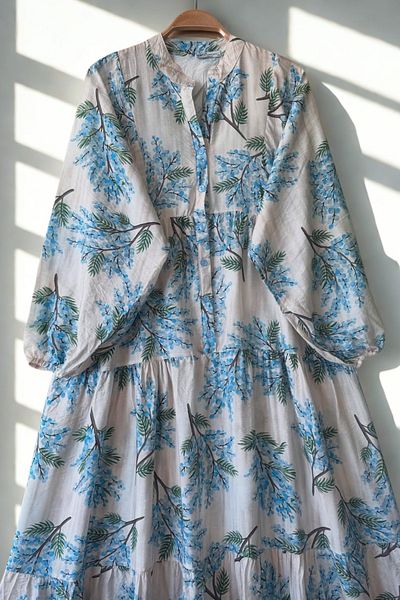 SEVENSU Mimosa Patterned Summer Dress – Plus Size