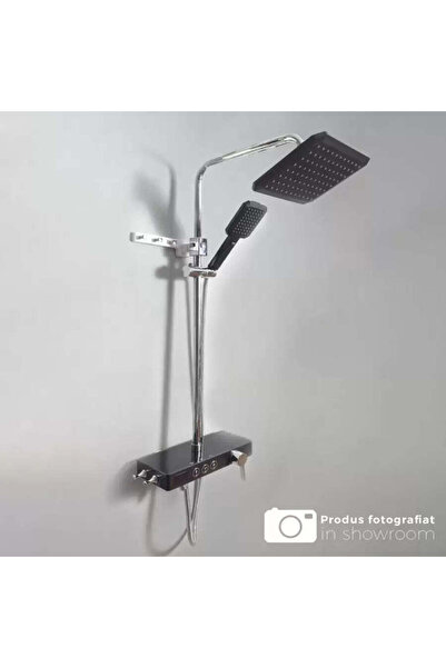 OEM Coloana Dus Afisaj LCD Inox Negru Argintiu SJG/006