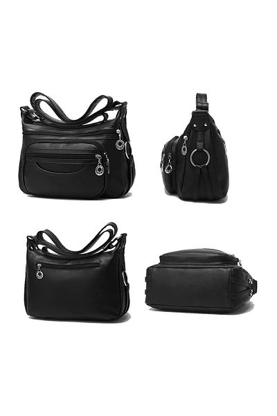 BYONDSELF ® SC99009 women's bag, with 5 outer pockets and 5 inner pockets, made of PU -leather,