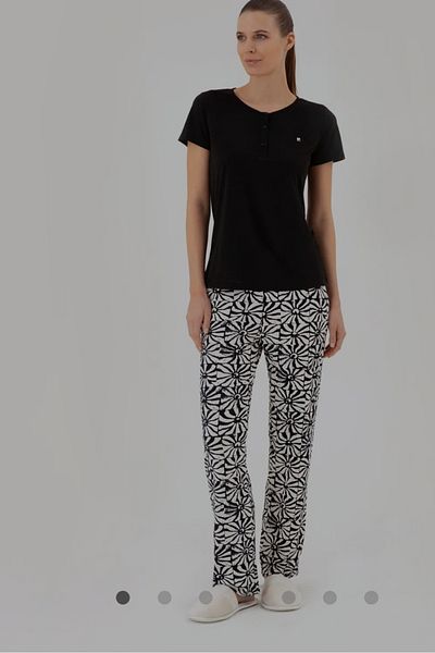 KÜBRAHOME'S Pc8788-X Pajama Set Black