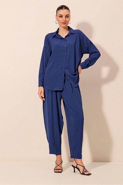 Merterium Women's Oversize Double Suit Saks 1123