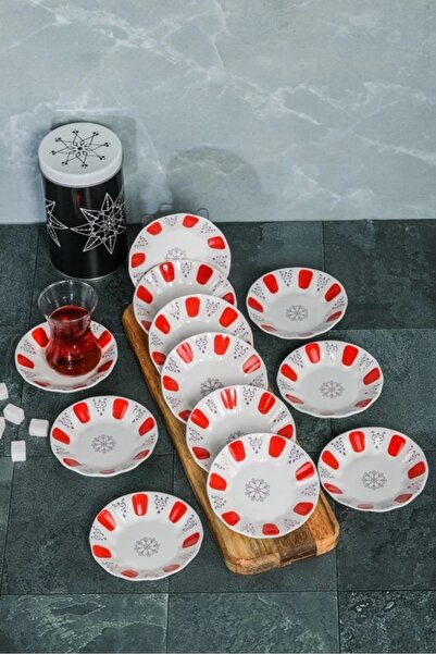 Cooker Ckr3627 Coffee Shop Porcelain Gilded 12 Pieces Tea Plate-11Cm