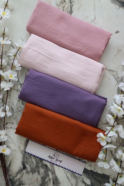 Lidya Şal Cotton Cashmere Shawl Comfortable Soft Textured