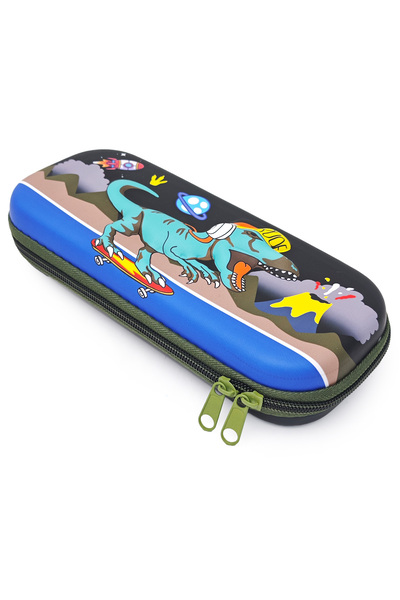 DNS Penar baieti etui scolar, cu 1 fermoar 1 compartiment, neechipat, 3D Dino...