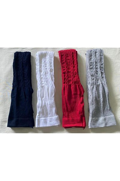 DÜVEN Pack of 4 Girls' Pantyhose (Cotton, Patterned, Wife, Winter Pantyhose)