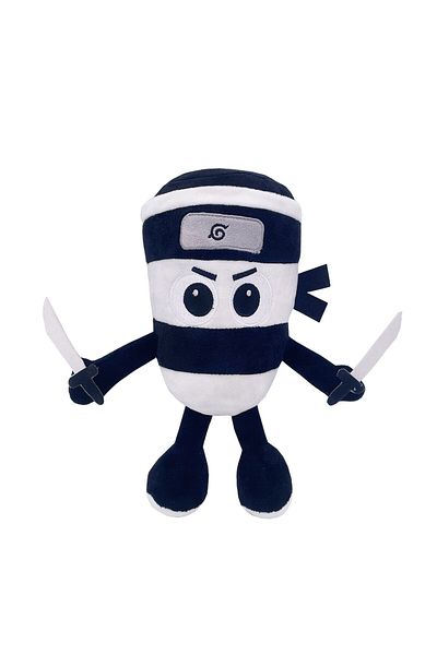 Flippy Italian Brainrot Soft Plush Toy, Flippy, with Hanger, Ninja Spadellini Silenzioso Model, Blue White