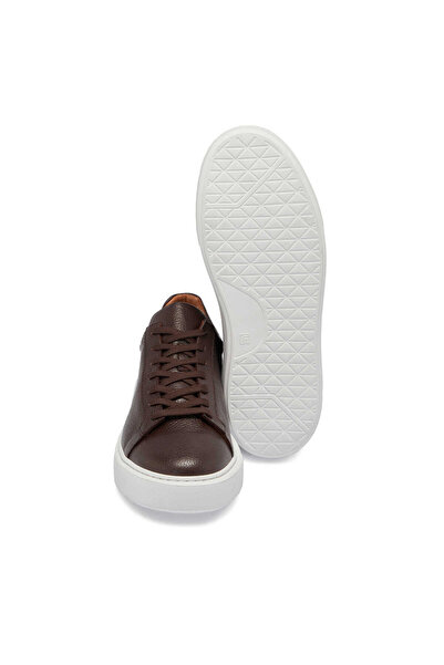 Tergan Kahve Hakiki Deri Erkek Sneaker - E24S1AY56961-A42
