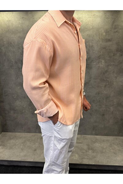 Manify Man Blush Monarch Gül Nakışlı Gömlek