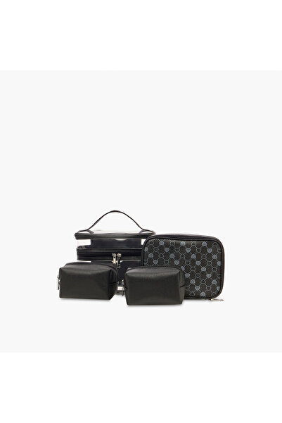 Lifestyle Assorted 4-Piece Cosmetic Pouch Set