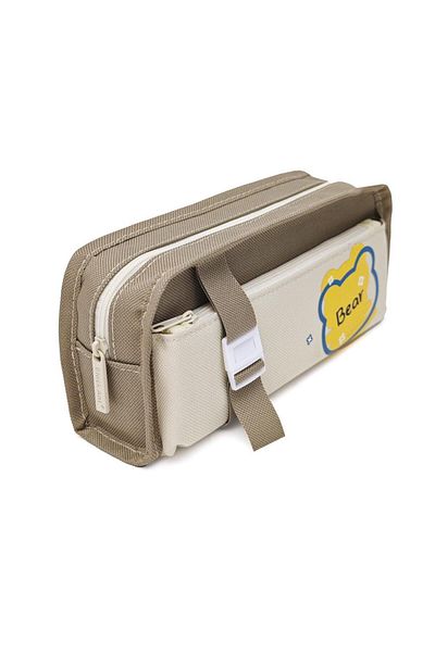DNS Unisex school bag, 2 compartments, 2 zippers, unequipped, brown 3011