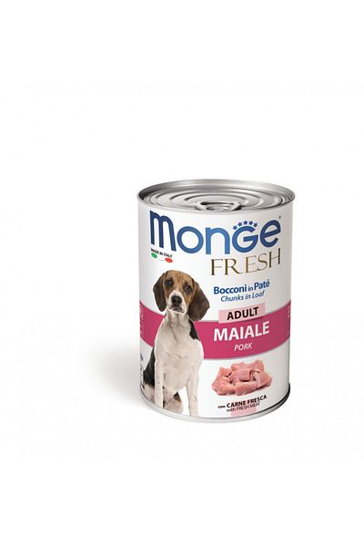 Monge Fresh Chunks Adult - Super-Premium Wet Food - Pork - 400 g