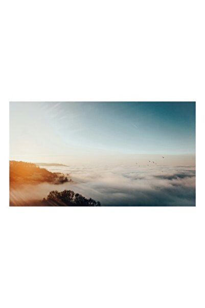 OEM Pictură pe pânză, „Răsărit de soare peste un ocean încețoșat”, Cer, Nori,...