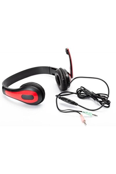 Spacer Ακουστικά με μικρόφωνο SPK-507 (Μαύρο/Κόκκινο)