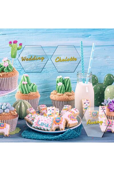 Lamsit Ibdaa Acrylic Hexagon 3mm Thick Pack of 16 (18.4x16.9cm, Clear)