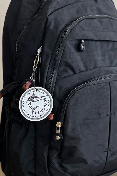 NEMO BAGS Black Unisex Large Size School Bag, Crinkle Fabric, Laptop Travel Backpack, 24 Lt, 45X30Cm