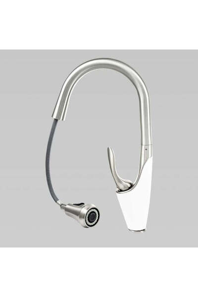 KORMAN TECHNIK Βρύση Κουζίνας με Συρόμενο Σπρέι, Ορείχαλκος Υγιεινής Χρήσης, Χρώμιο, W054