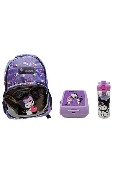 kuromi School Bag, Lunch Box and Water Bottle