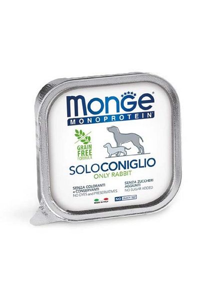 Monge Monoprotein Pate - Super Premium Wet Food - Rabbit - 150 g
