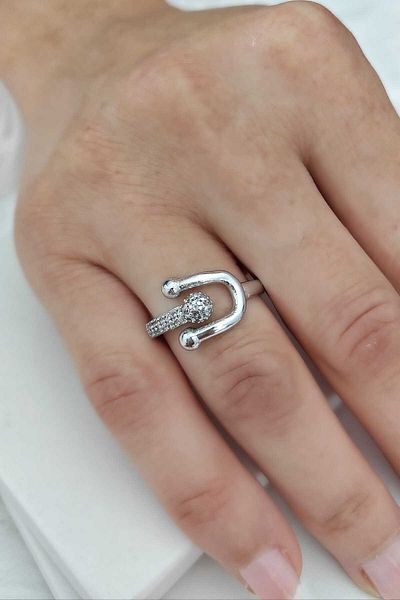 KYOLA DESİGN Top Detailed Zircon Stone Power Color Adjustable Ring