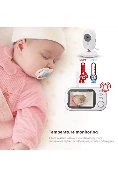 Denn Store 3.5 inch LCD Baby Monitor Surveillance Camera with Night Vision & Multiple Functions