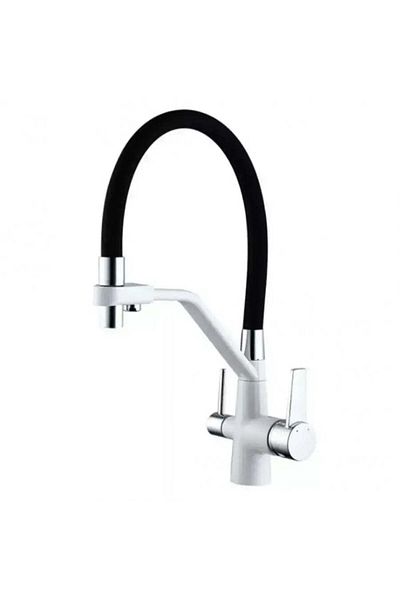 KORMAN TECHNIK Kitchen Faucet, Sanitary Brass, White, OD/2072