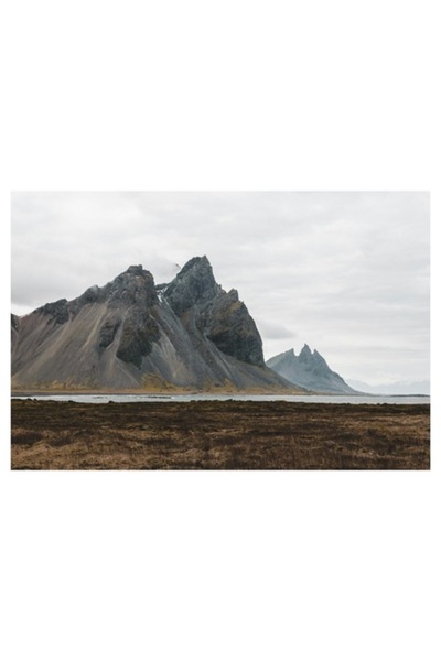 OEM Pictură pe pânză, „Munți maiestuoși sub cer înnorat”