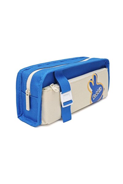 DNS Penar borseta unisex pentru scoala, etui cu 2 compartimente 2 fermoare, n...