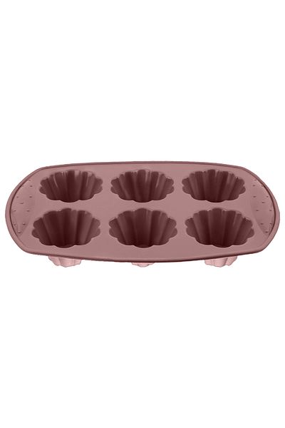 awwaline Silicone Muffin Baking Form, 6 Pieces, Pink,