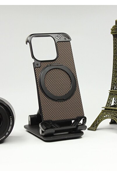 Beecover Iphone 16 Pro Kılıf Yarım Karbon Kaplama Kevlar Premium Telefon Kapak