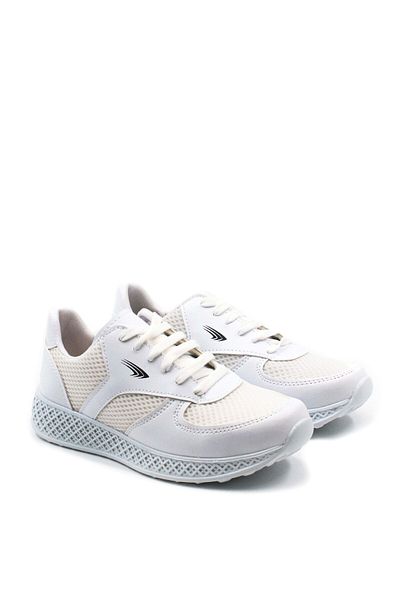 Ayakkabıhane White Lace-Up Women's Sports Shoes Ah1E416261205