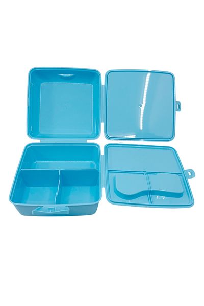 WİGGLE Cinnamoroll Licensed 4 Compartment Children's Lunch Box - Food Storage Container with Spoon and Fork