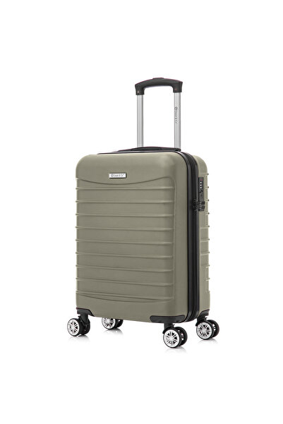 Quasar & Co. Set 2 trolere cabina, 40x30x20cm roti detasabile/55x36x20cm, bagaj mana, troller cifru,ABS,Sampanie